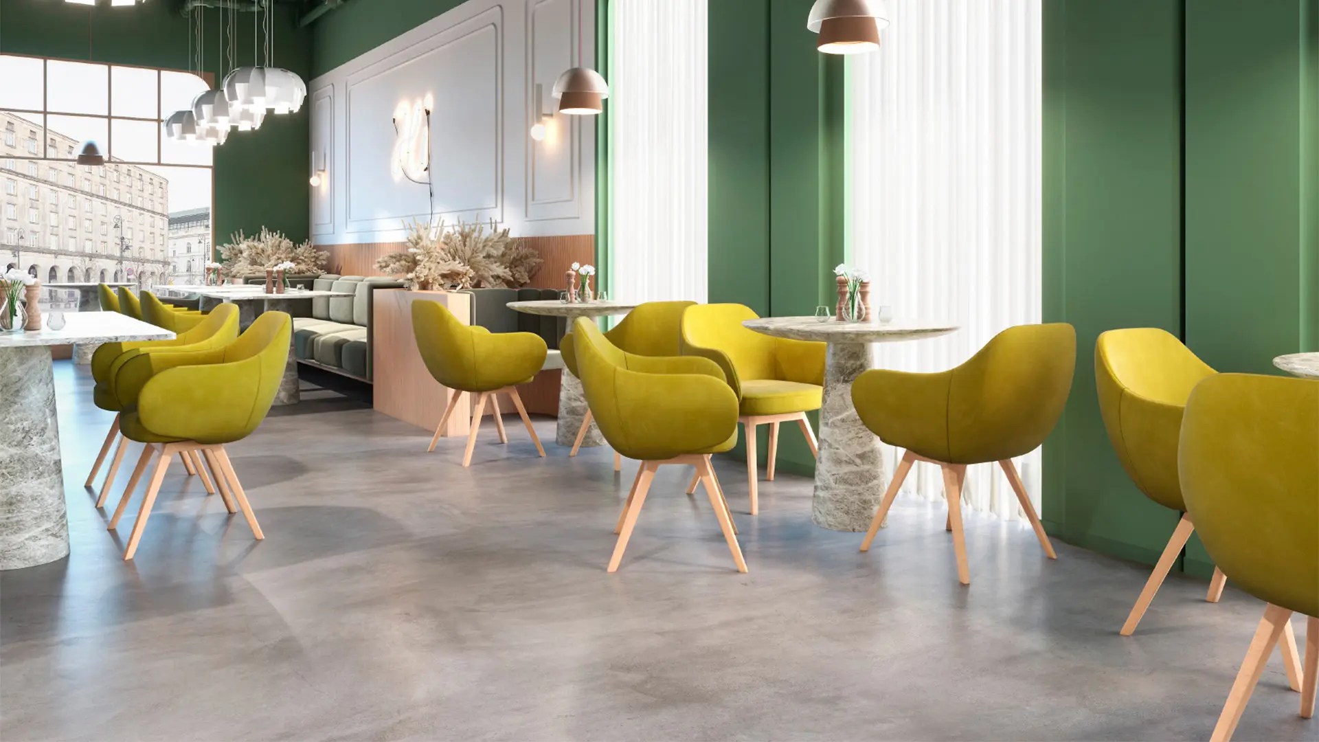 Mobiliario de Bratti, desde escritorios hasta mesas de juntas, ideal para optimizar espacios interiores de trabajo.