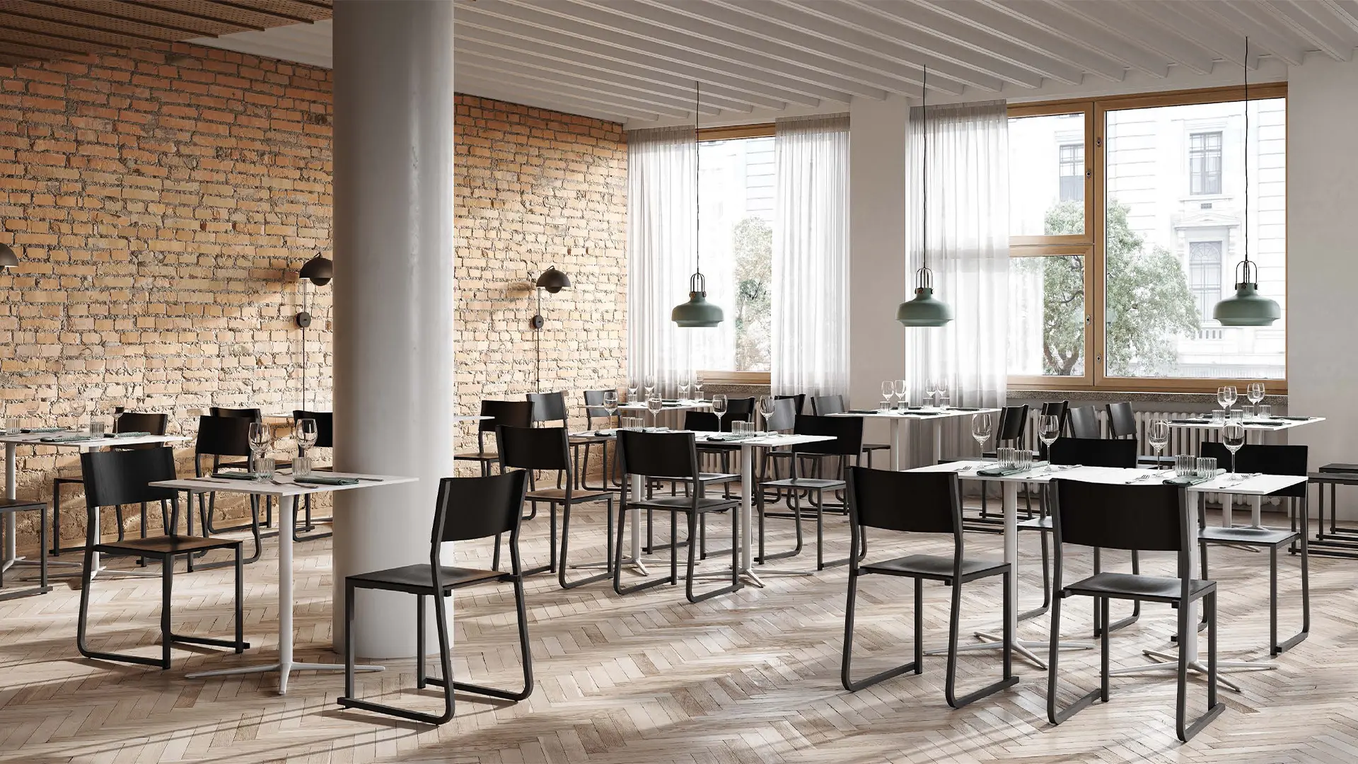 Mobiliario de Interstuhl, desde escritorios hasta mesas de juntas, ideal para optimizar espacios interiores de trabajo.