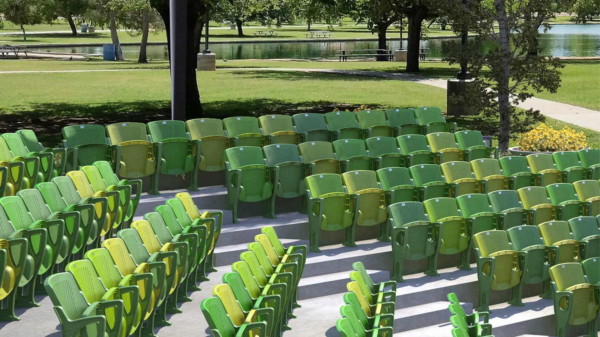 Auditorio escolar con mobiliario Euroseating