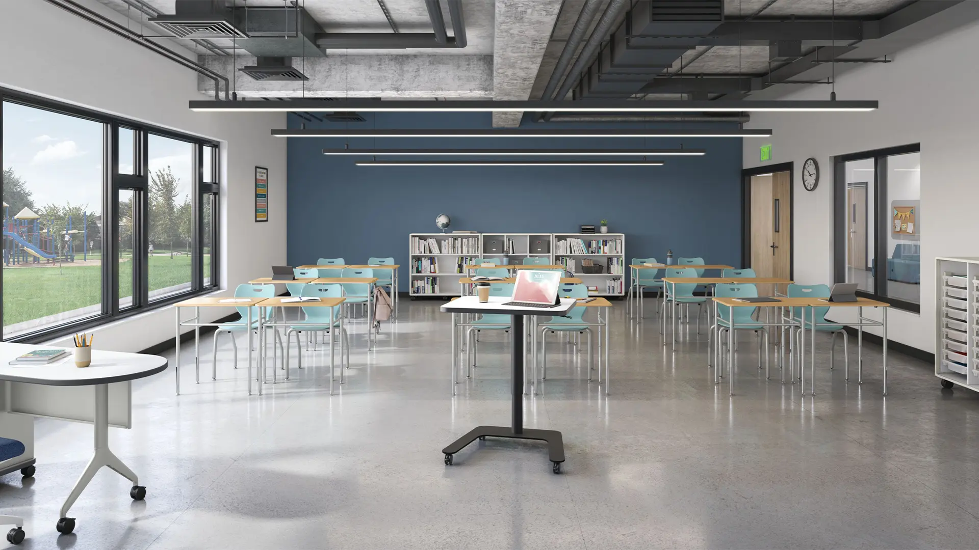 Aulas escolares equipadas con mobiliario ergonómico HON