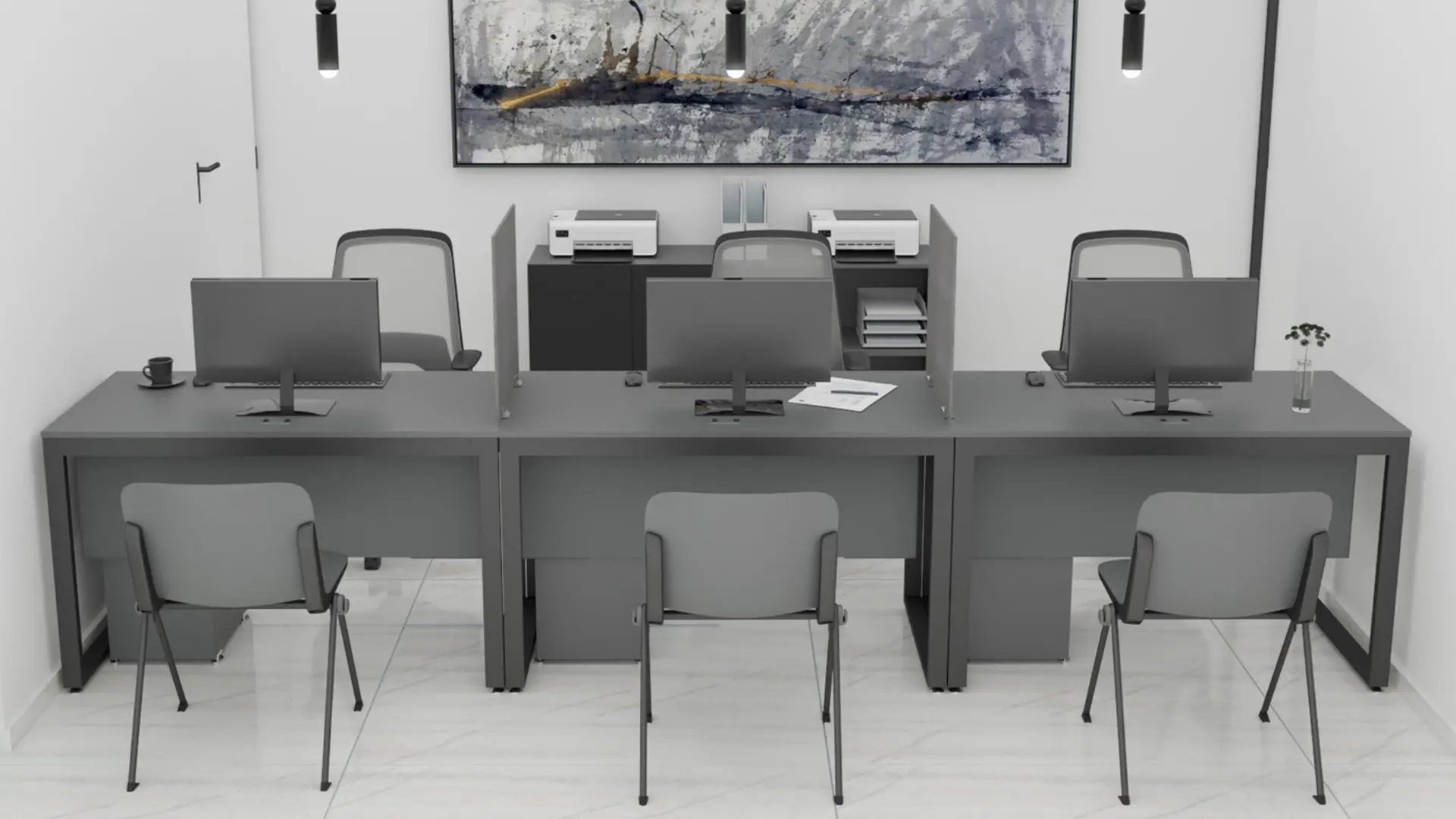 Espacios administrativos y directivos con mobiliario ergonómico que promueven la productividad, creatividad y toma de decisiones.