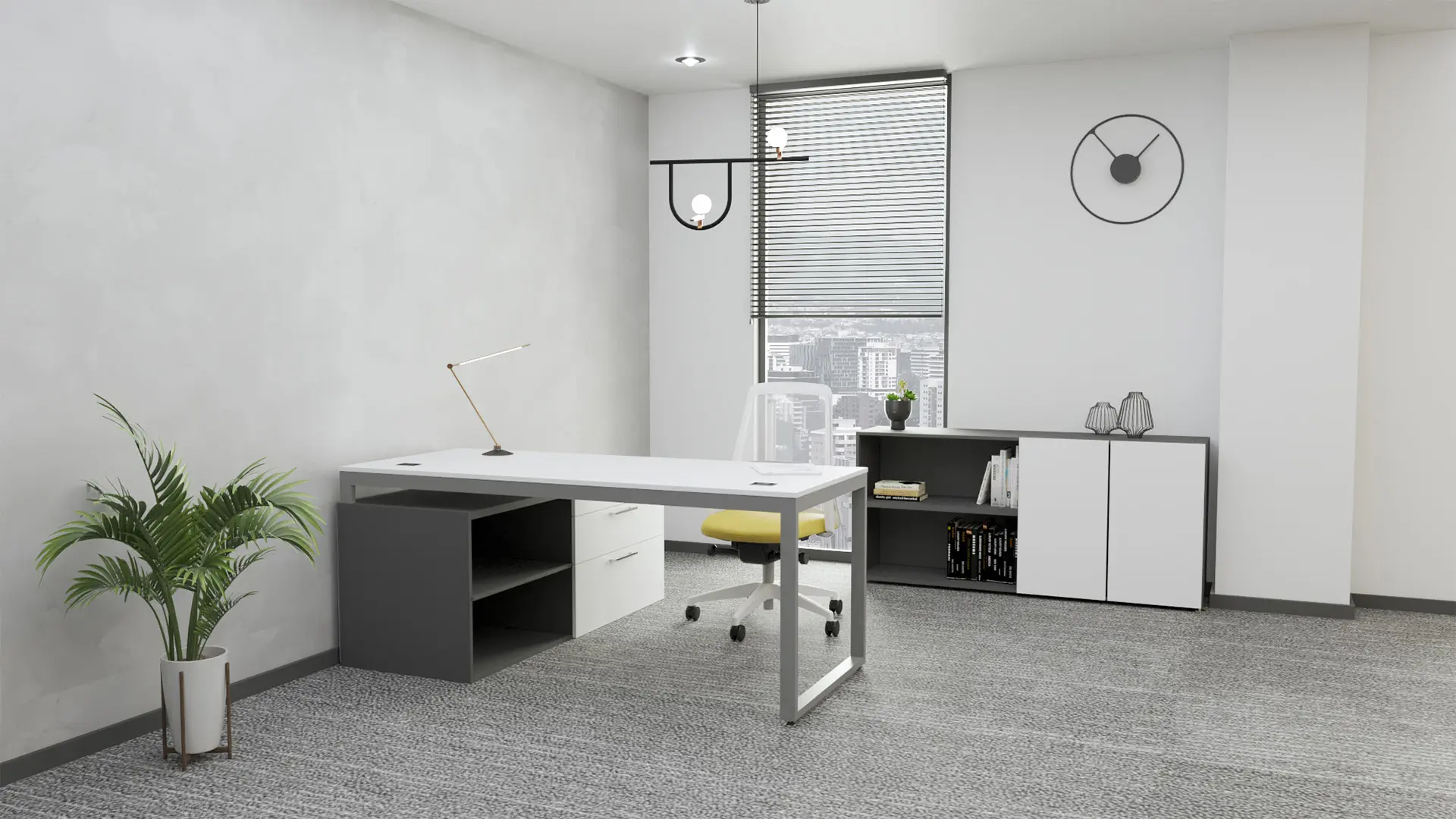 Espacio directivo en escuela equipado con mobiliario de Moetti Ensambla