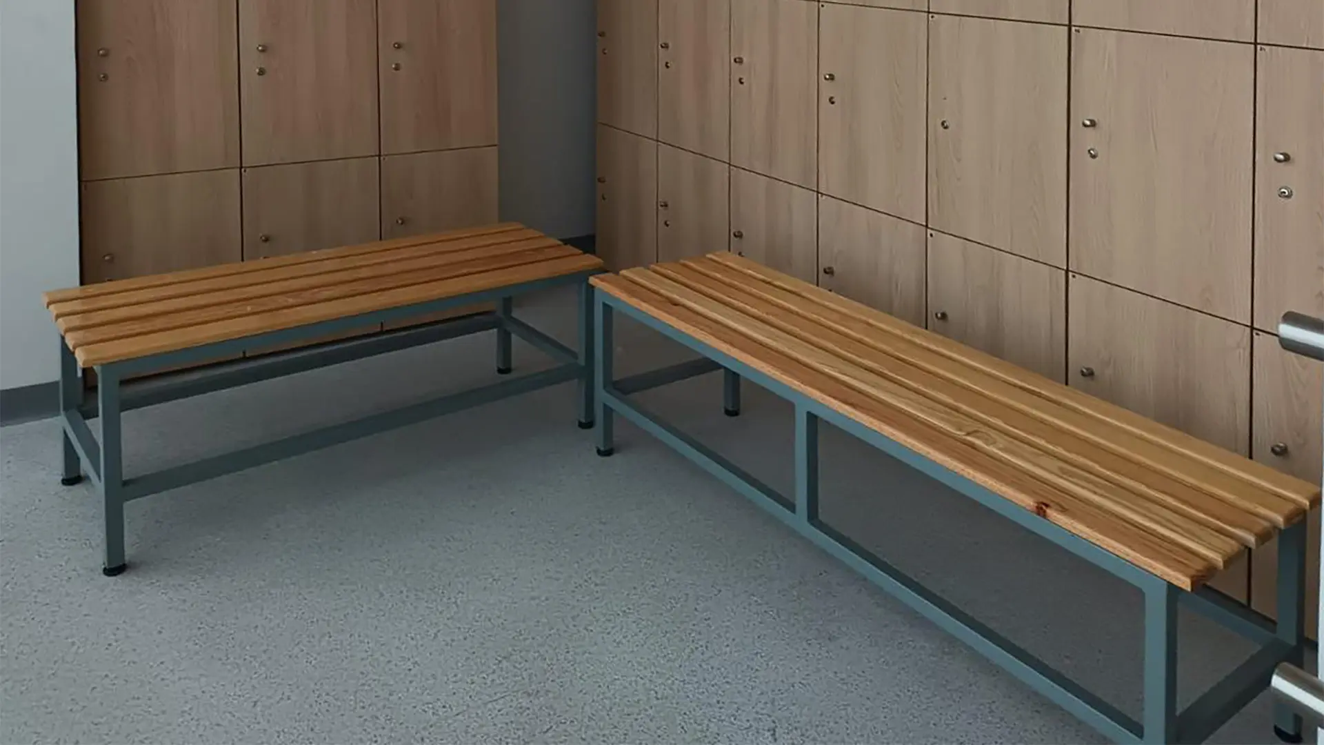 Vestidores escolares con mobiliario de Moetti Guardado