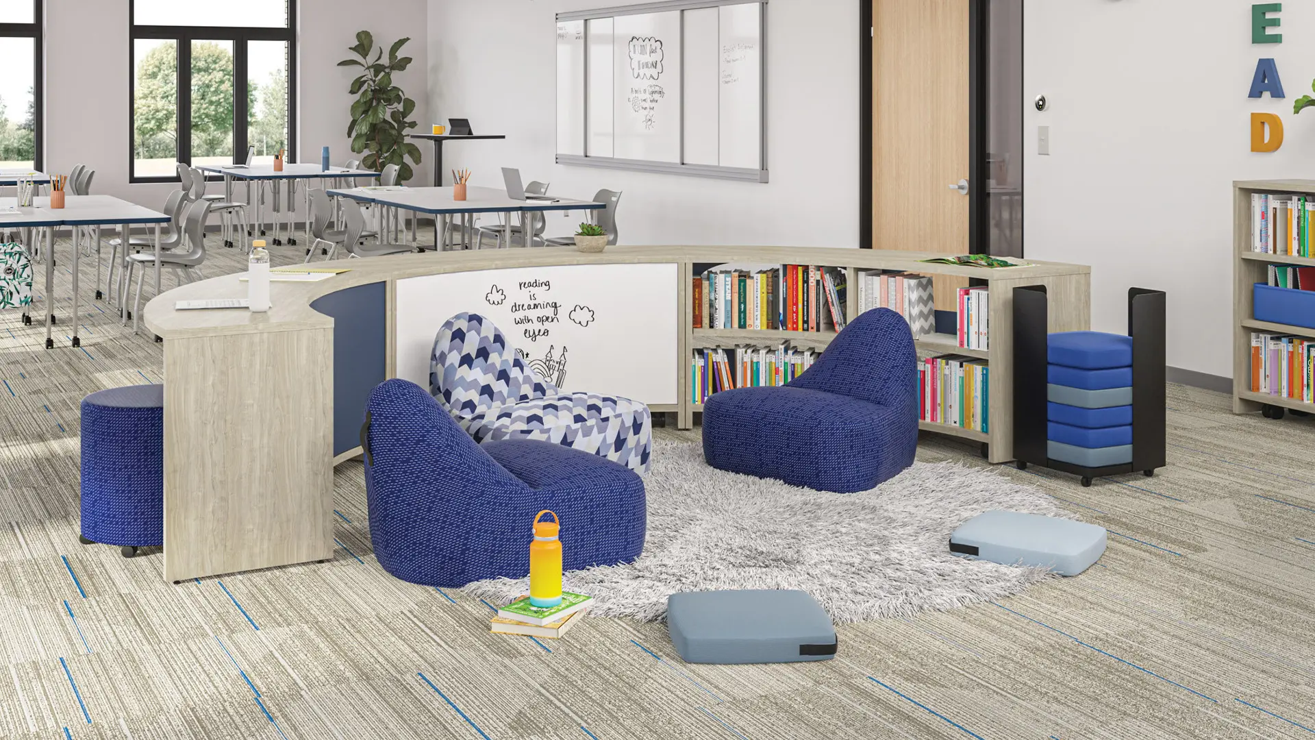 Área de confort & relax en entornos escolares con mobiliario HON