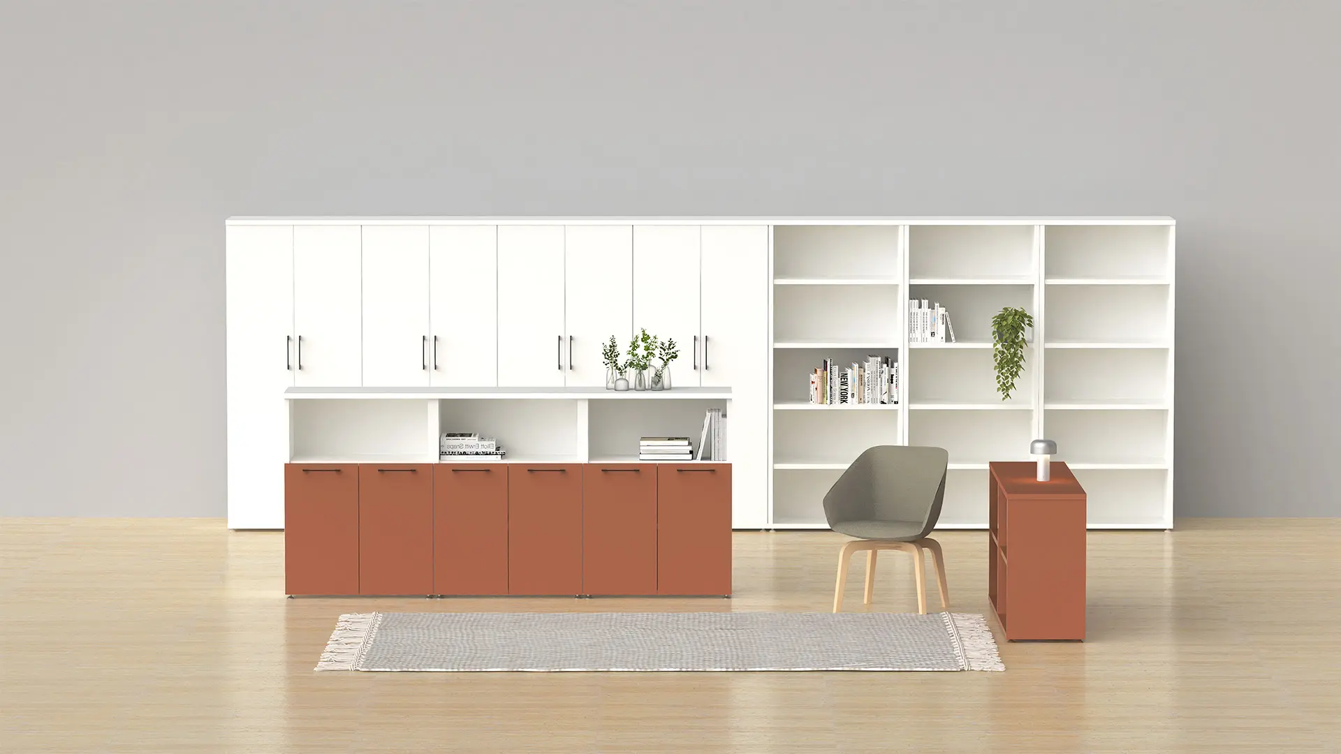 Mobiliario de Moetti Guardado, diseñado para optimizar el espacio de almacenamiento.