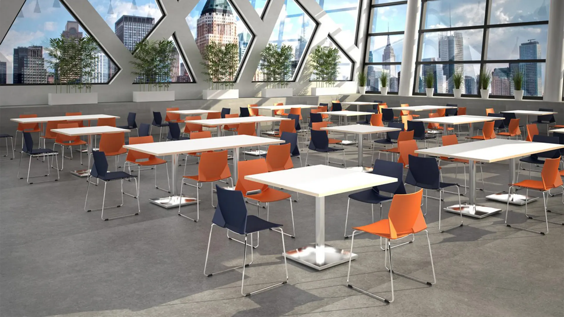 Mobiliario Techno para terrazas en espacios de salud